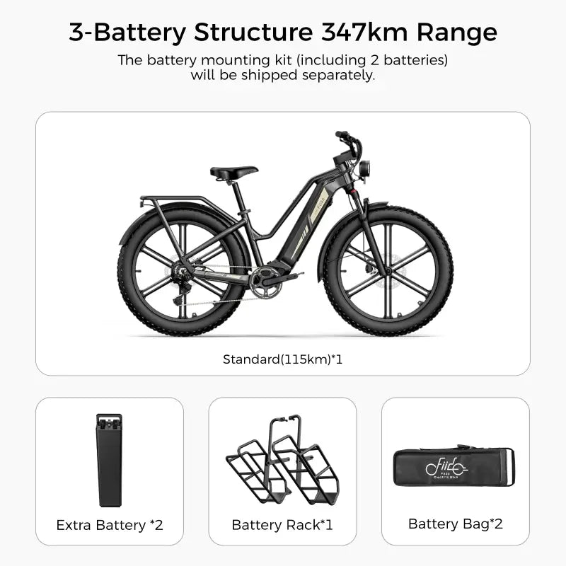 Fiido Titan Fat Tyre Touring E-Bike – 250W, Up to 347km Range